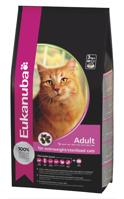 Eukanuba Adult Cat for Overweight&Sterilised Cats - Зоомагазин R-cat.by