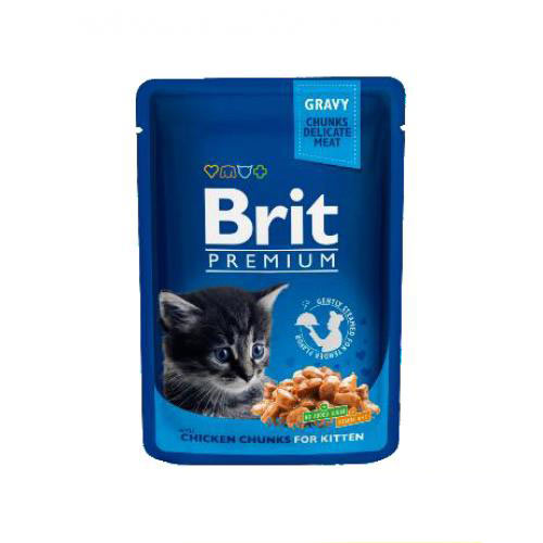 Brit Premium Cat Pouches Chicken Chunks for Kitten - Зоомагазин R-cat.by