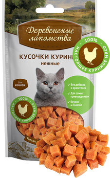 Деревенские лакомства Кусочки куриные нежные - Зоомагазин R-cat.by