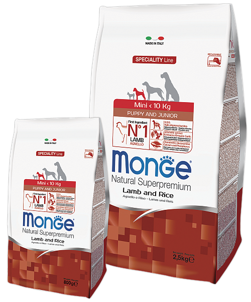 Monge Dog Speciality Puppy & Junior Mini (Ягненок, рис) - Зоомагазин R-cat.by