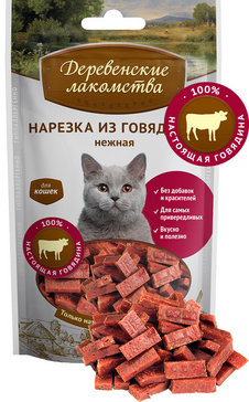 Деревенские лакомства Нарезка из говядины нежная - Зоомагазин R-cat.by