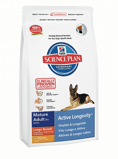 Hill's Science Plan Mature Adult 5+ Large Breed Checken - Зоомагазин R-cat.by