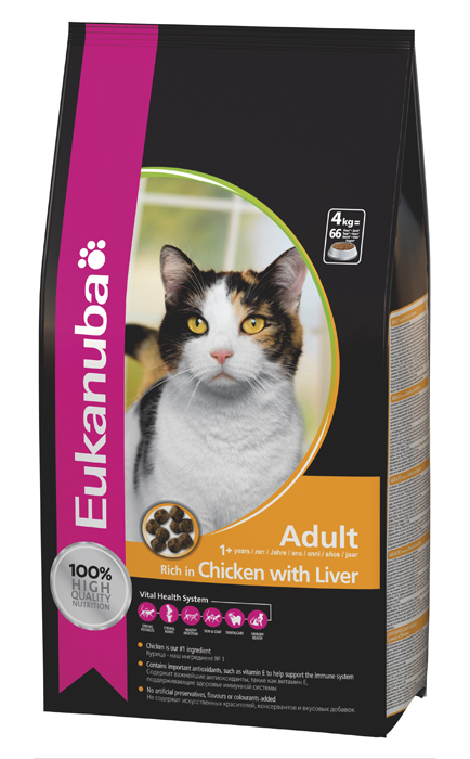 Eukanuba Adult with Chicken&Liver  - Зоомагазин R-cat.by