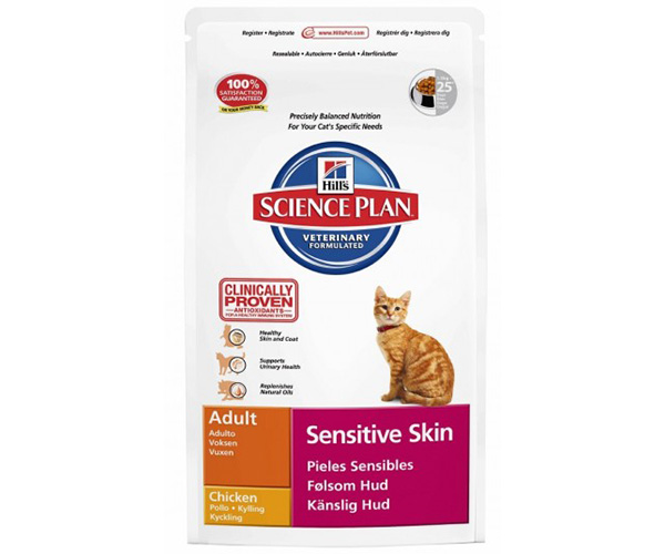 Hills Science Plan Feline Adult Sensitive Skin - Зоомагазин R-cat.by