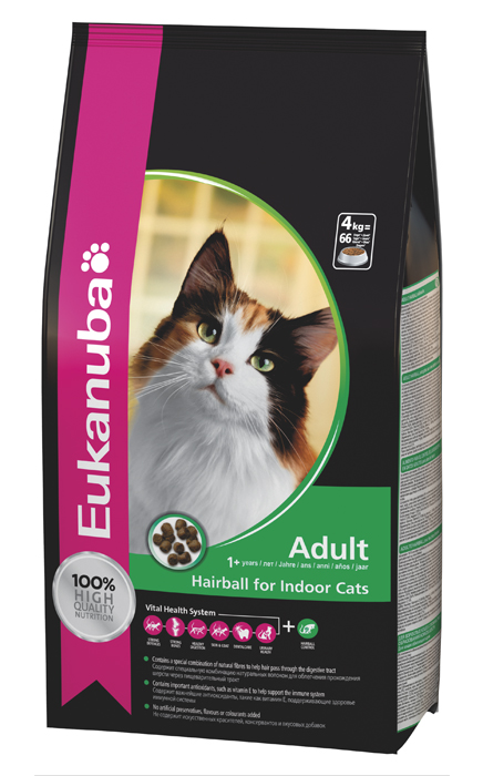 Eukanuba Adult Hairball Chicken - Зоомагазин R-cat.by