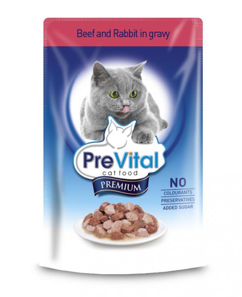 Prevital Premium Beef and Rabbit in gravy - Зоомагазин R-cat.by